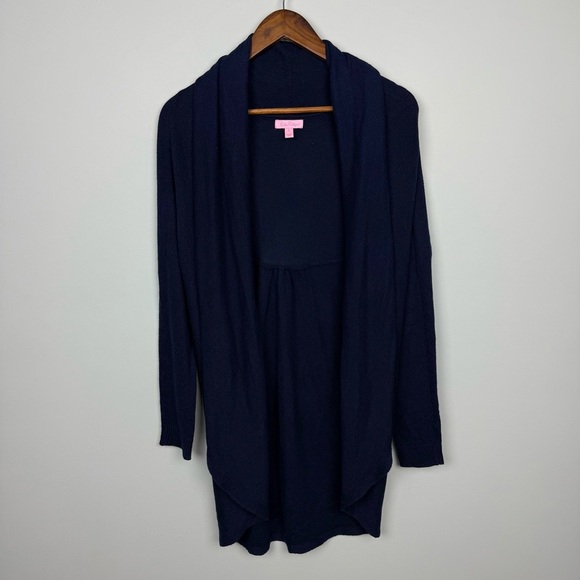 Lilly Pulitzer Navy Open Front Cardigan - Picture 2 of 5
